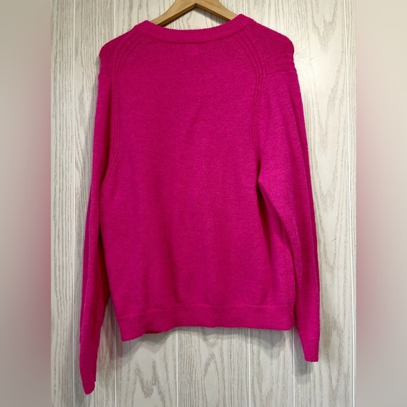 Target A New Day Hot Pink Women's Sweater in crewneck Size L EUC - Picture 1 of 3